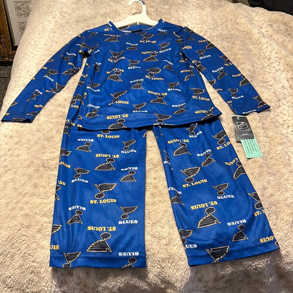 St. Louis Blues NHL 2 piece set pajamas size 8/10, 12-14,16-18